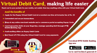 IPPB RuPay Virtual Debit Card Banner